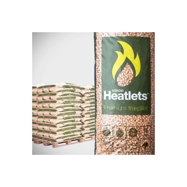 8 mm Heatlets Premium trpiller - i 15 kg poser /900 kg 
