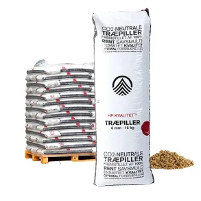 6 mm HP tr�piller fra Vildbjerg i 16 kg poser/ 896 kg. 